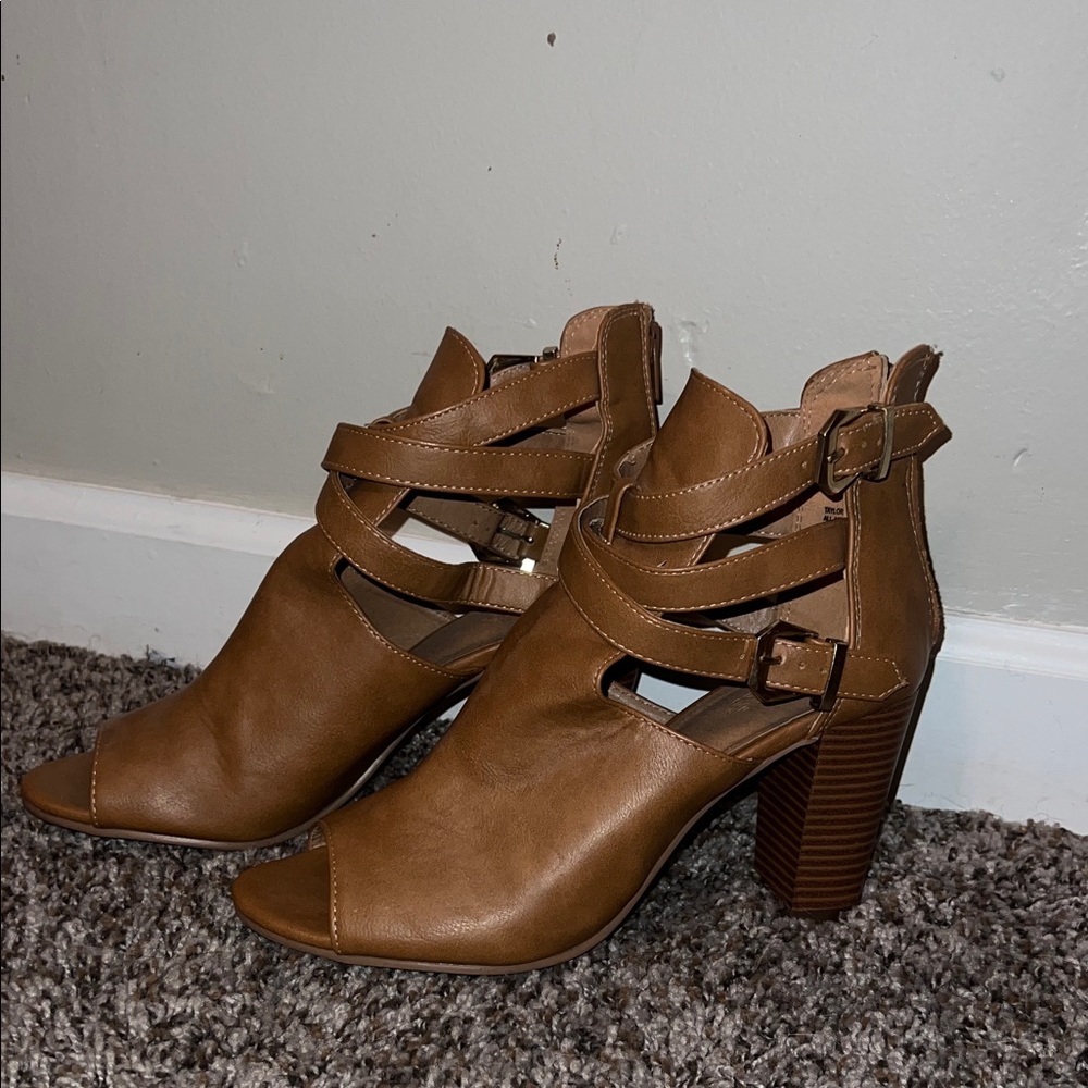 Charlotte Russe Brown Heeled Boots